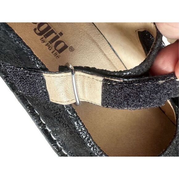Alegria Dayna Black Paisley Mary Jane Shoes Size 37 WIDE. US Size 7 - 7 1/2 WIDE - Picture 9 of 11
